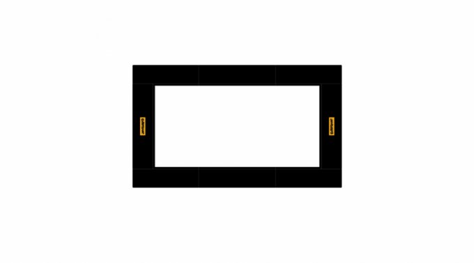 Frame pads BLACK - complete set